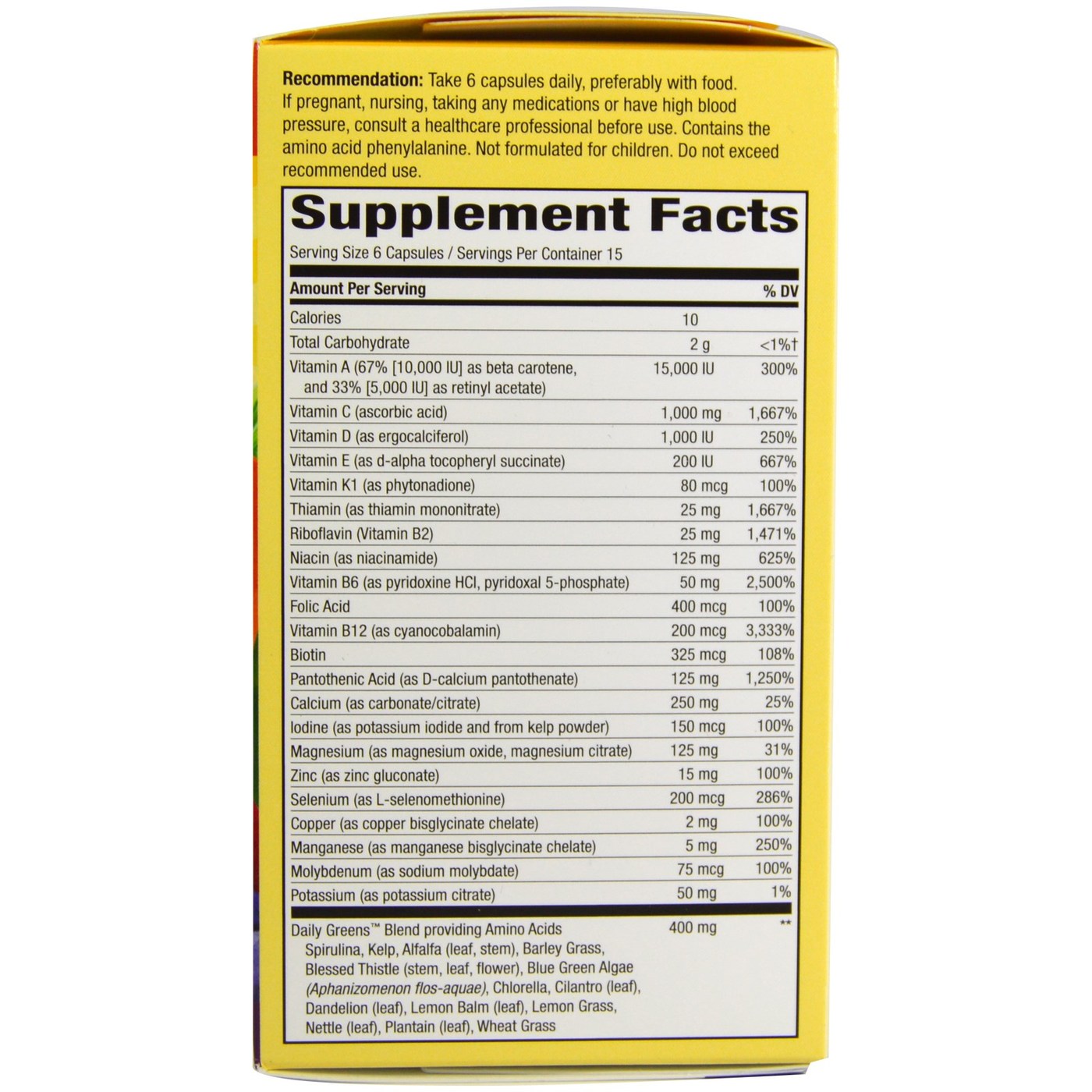 Comprar Nature's Way Alive! Multivitamínico Max Potency - 90 Cápsulas Vegetarianas - Imagem 2