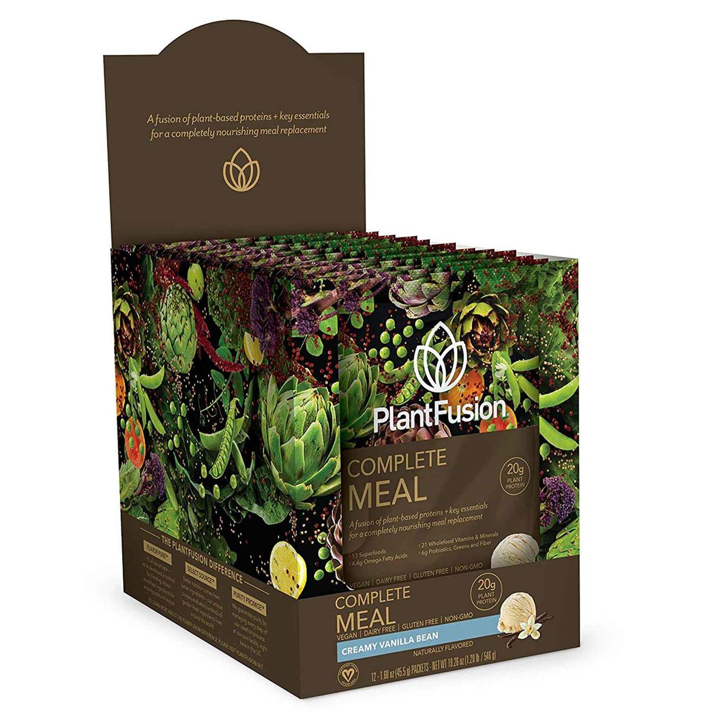 Comprar Plantfusion Proteína Completa de Plantas de Refeição - Feijão de Baunilha - 12 - Pacotes de 1,60 oz
