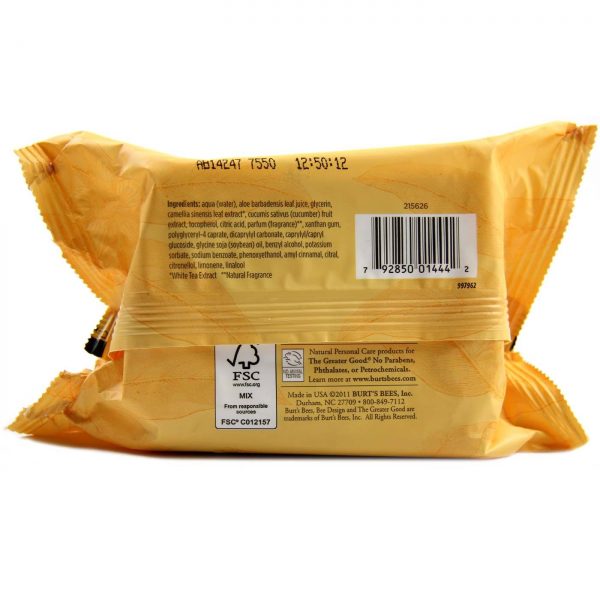 Comprar Burt's Bees, Toalhas de Limpeza Facial - 30 Toalhas - Imagem 4