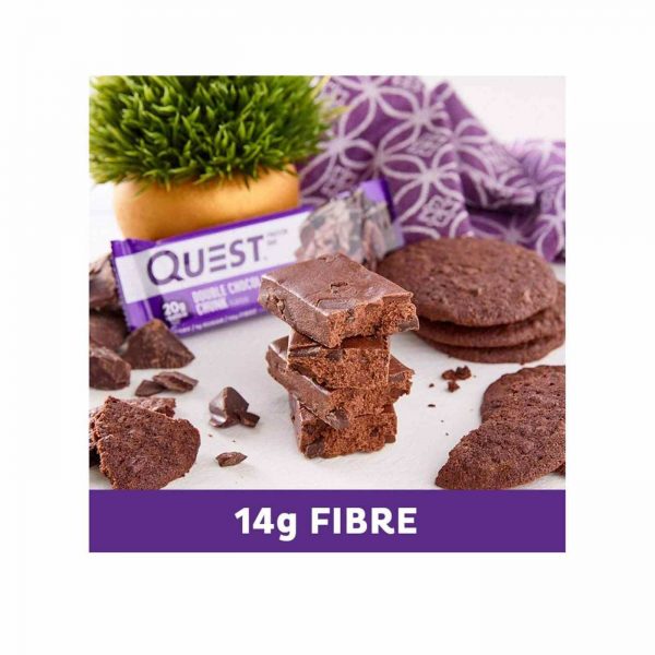 Comprar Barra de Proteína Double Chocolate Crunk Quest Nutrition 60 gr - 12 Unidades - Imagem 4