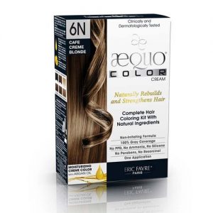 Comprar AEQUO®, Coloração Permantente Natural para o Cabelo, 6 N Café Creme Castanho - Uma Aplicação