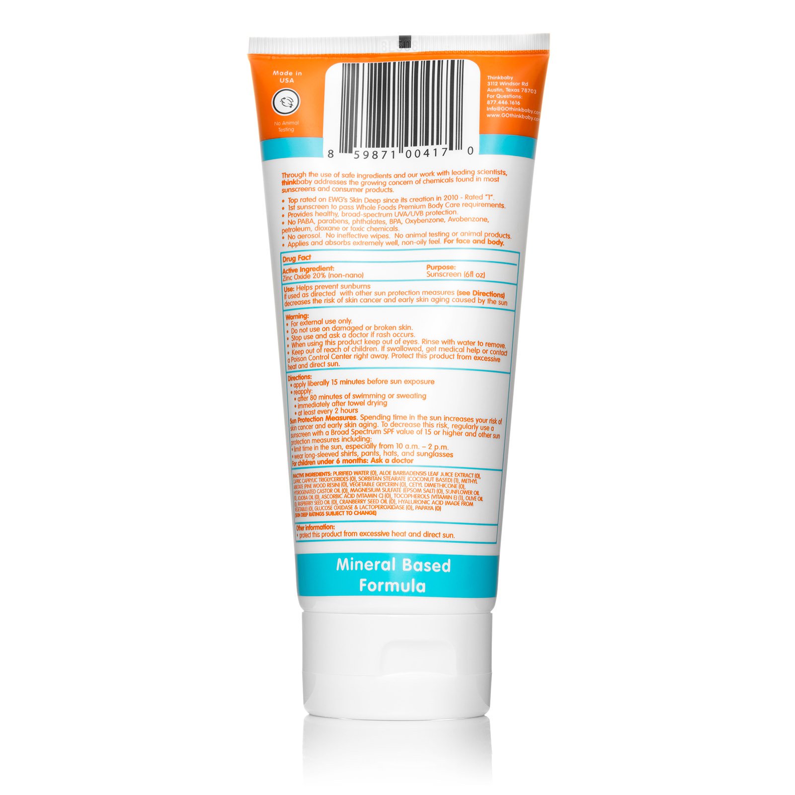Comprar Think, Pensar no Bebê, Protetor Solar, FPS 50, 6 oz fl (177 ml) - Imagem 2