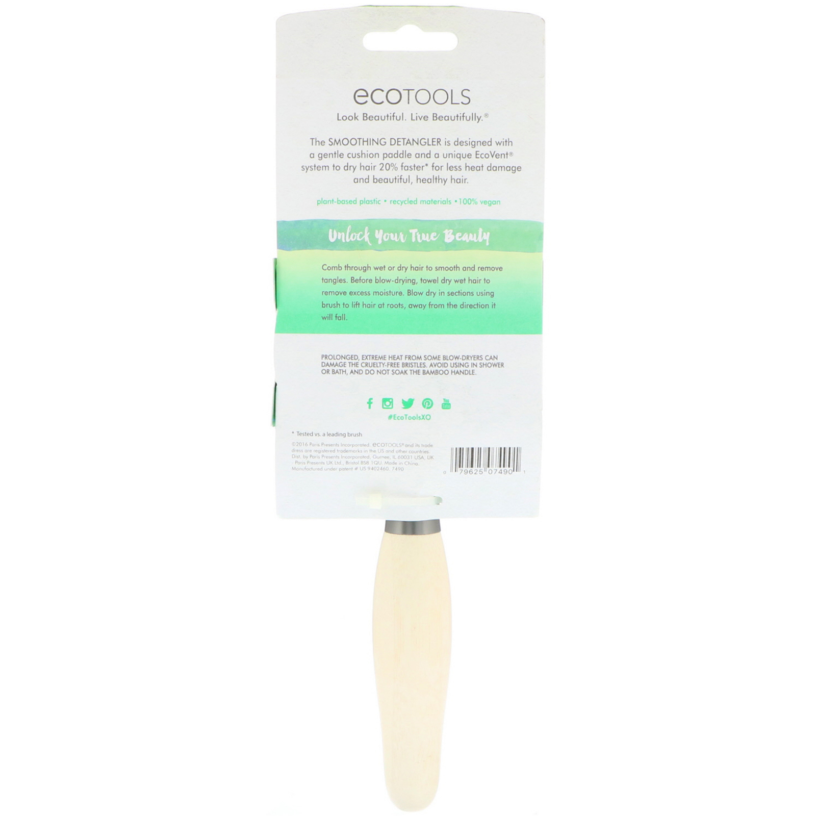 Comprar EcoTools, Pincel Smoothing Detangler, 1 Pincel - Imagem 3