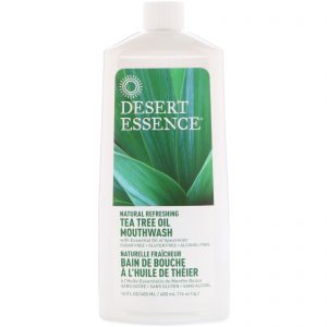 Comprar Desert Essence, Enxaguante Bucal Refrescante e Natural Feito com Óleo da Árvore do Chá, Sem Álcool, 16 fl oz (480 ml)