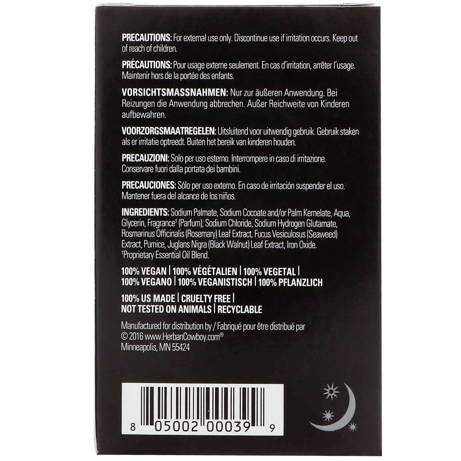 Comprar Herban Cowboy, Sabonete Moído Desodorante, Noite, 5 oz (140 g) - Imagem 2