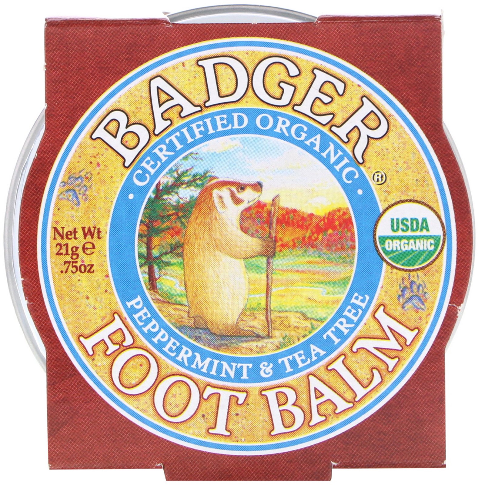 Comprar Badger Company, Óleo Para os Pés, Menta & Árvore De Chá, .75 oz (21 g)