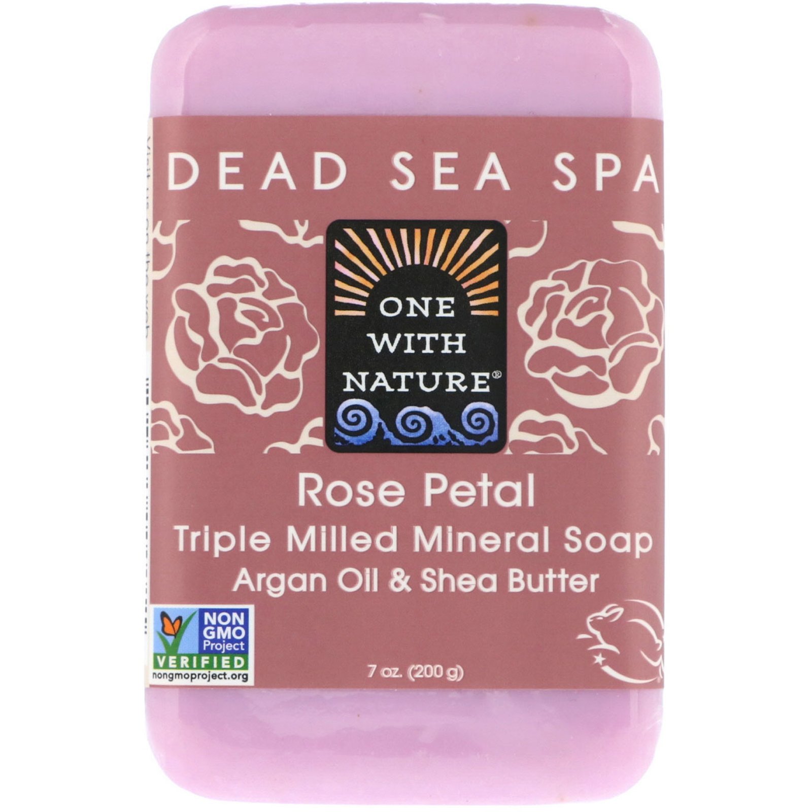 Comprar One with Nature, Sabonete Mineral Triplamente Moído, Pétala de Rosa, 200 g