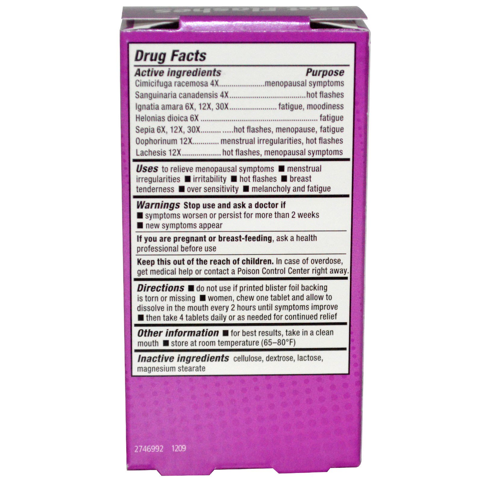 Comprar NatraBio, Hot Flashes Menopausa, 60 Comprimidos - Imagem 2