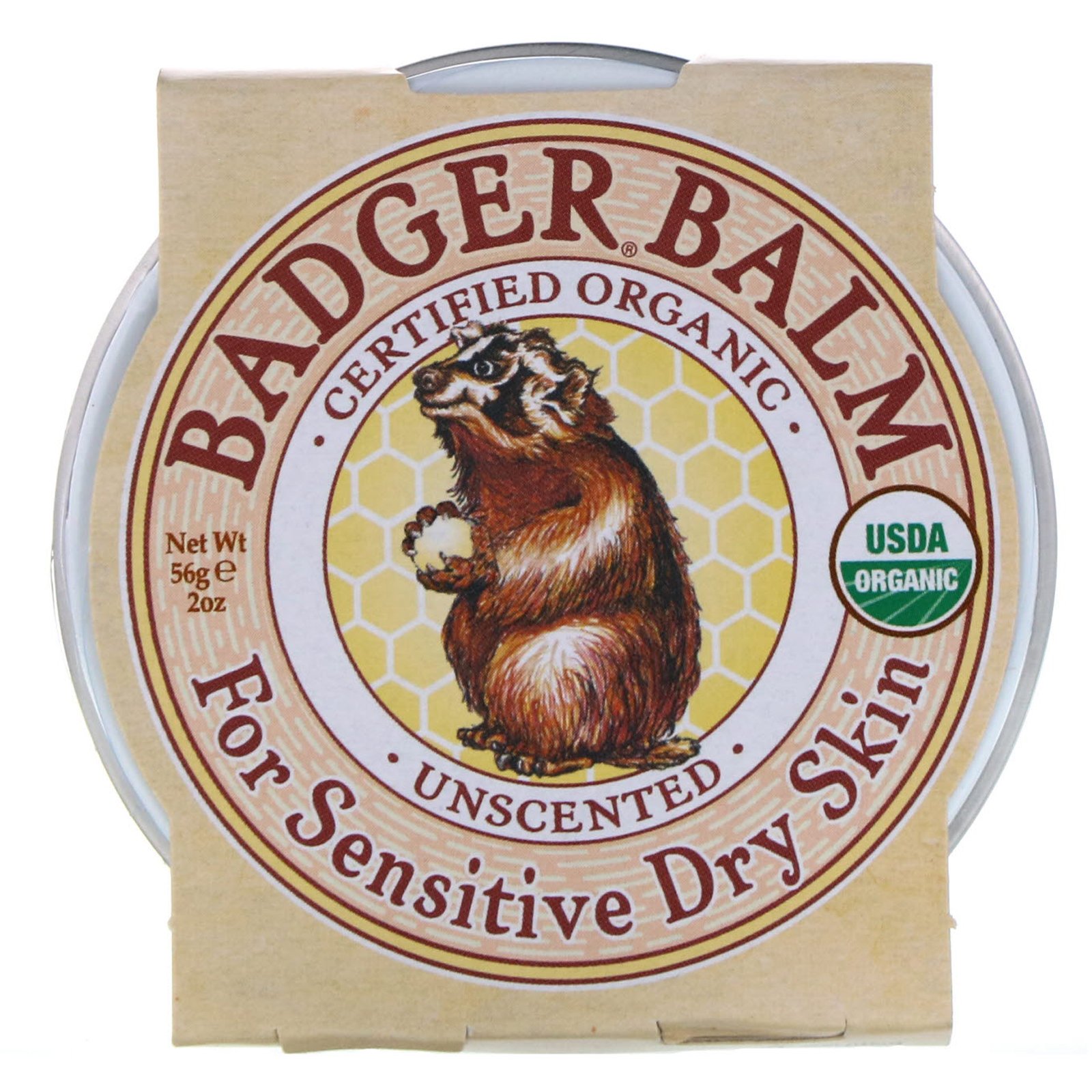 Comprar Badger Company, Bálsamo Badger, Para Pele Seca Sensível, Sem Perfume, 2 oz (56 g)