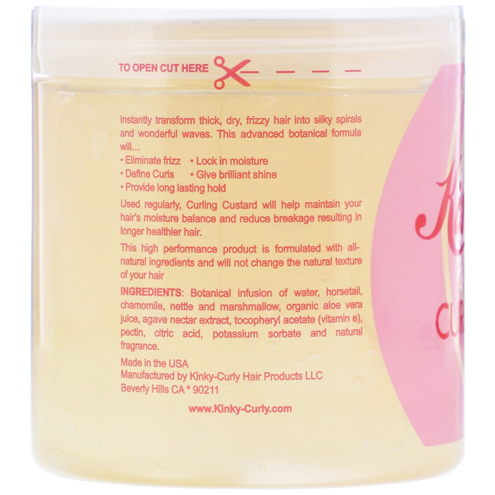 Comprar Kinky-Curly, Creme original para cachos, Gel de estilo natural, 8 oz - Imagem 2
