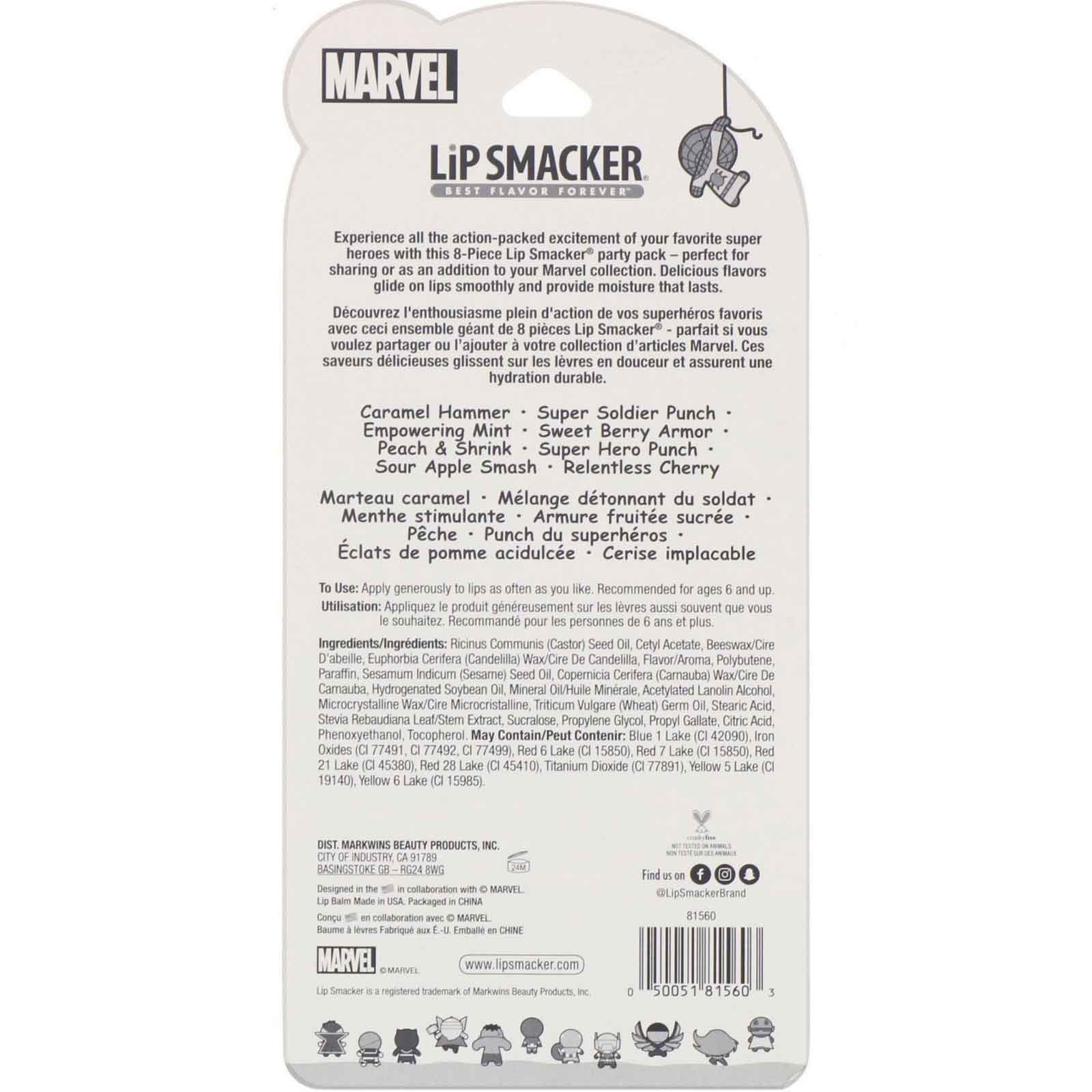Comprar Lip Smacker, Os Vingadores da Marvel, kit de festa, 8 peças - Imagem 2