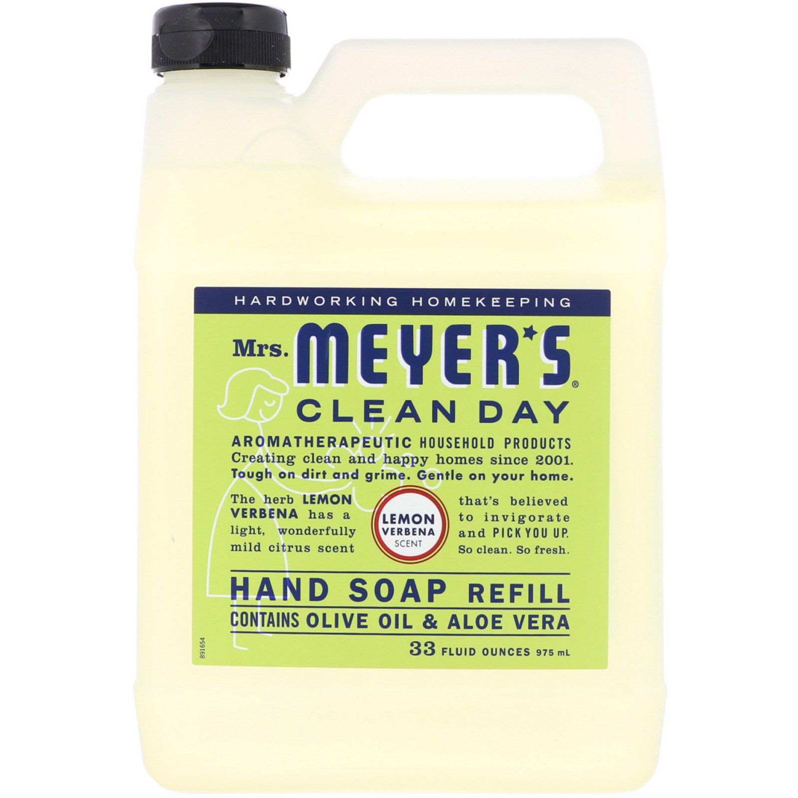 Comprar Mrs. Meyers Clean Day, Refil de Sabão de Mão Líquido, Odor de Verbena de Limão 33 fl oz (975 ml)