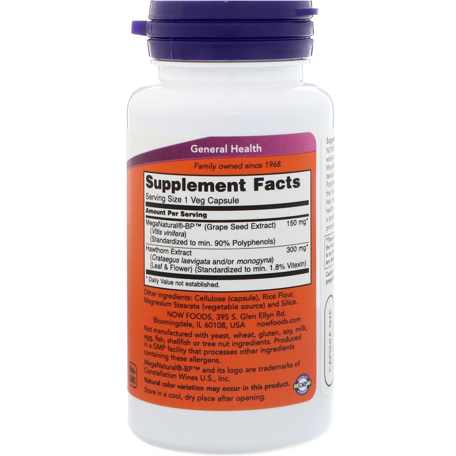 Comprar Now Foods, Blood Pressure Health, 90 Cápsulas de Origem Vegetal - Imagem 2