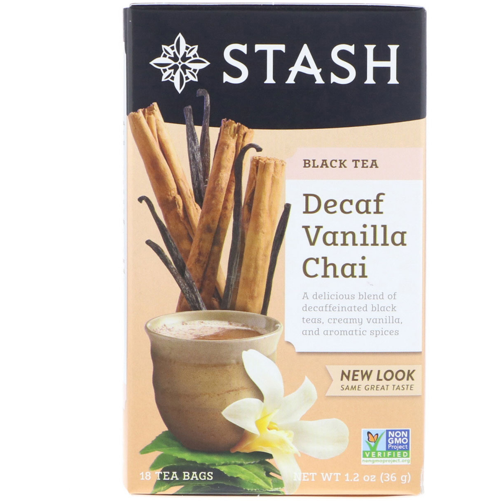 Comprar Stash Tea, Black Tea, Decaf Vanilla Chai, 18 Tea Bags, 1.2 oz (36 g)