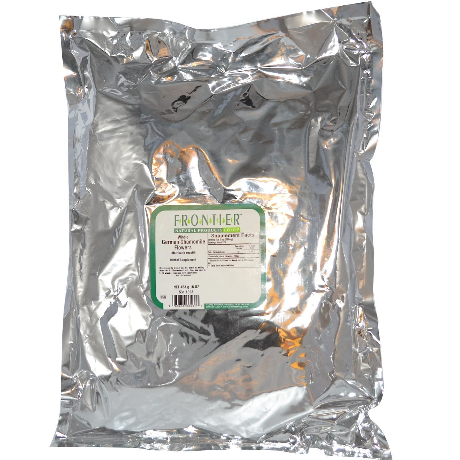 Comprar Frontier Natural Products, Flores de Camomila Alemã Inteiras, 16 oz (453g) - Imagem 2