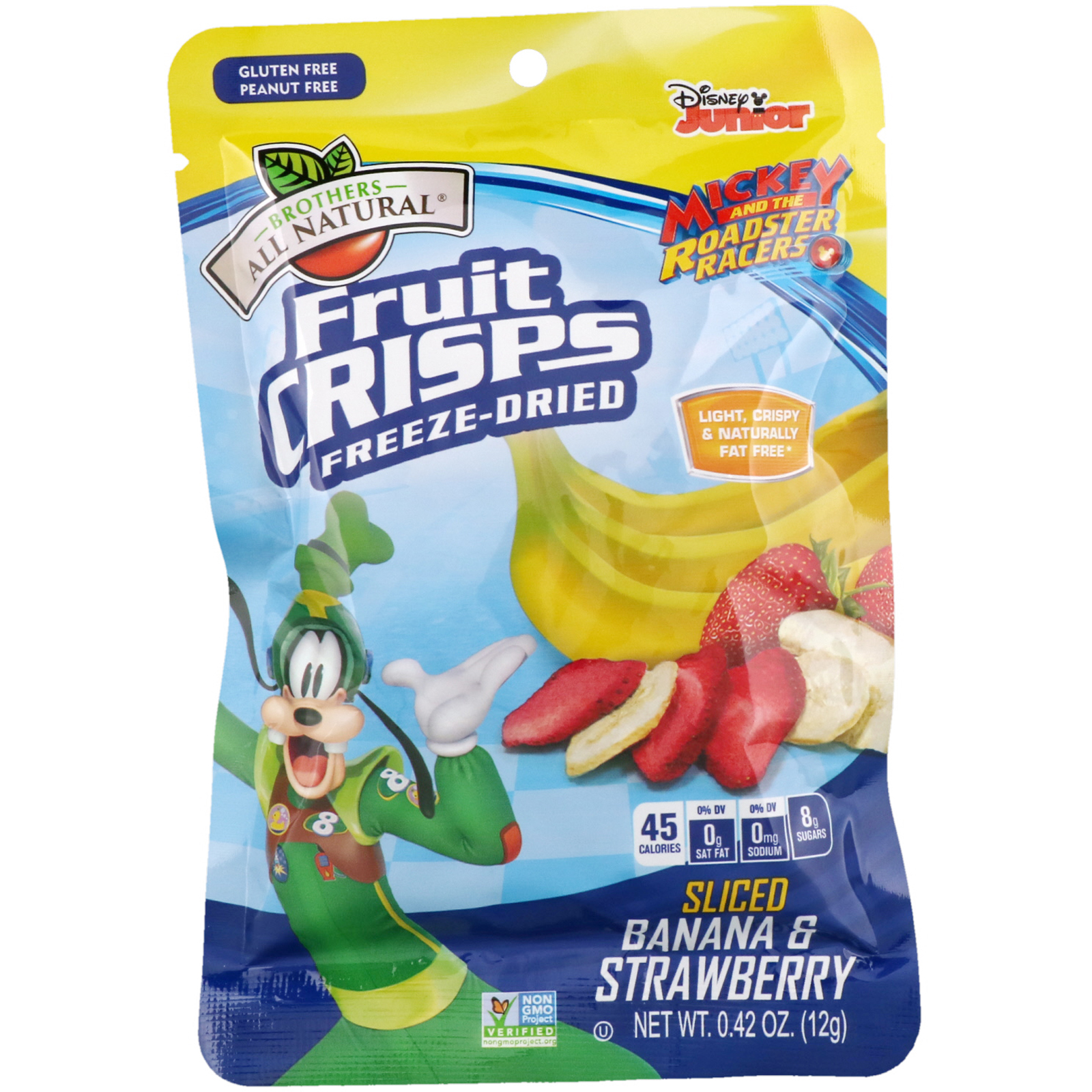 Comprar Brothers-All-Natural, Disney Junior, Fruit Crisps, Sliced Banana & Strawberry, 12 Pack, 5.08 oz (144 g) - Imagem 3
