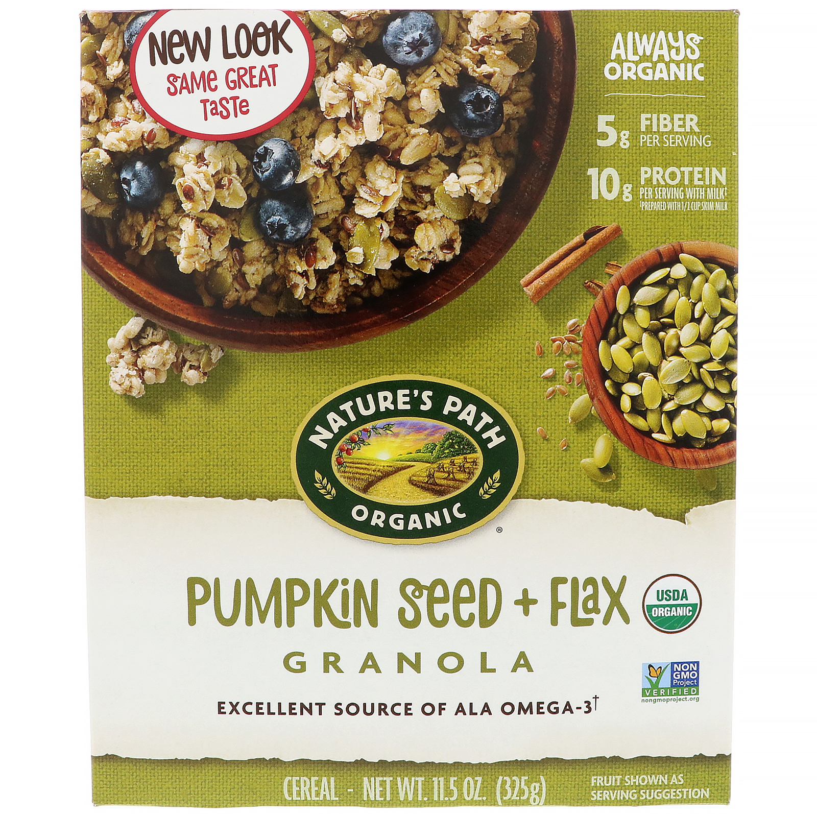 Comprar Nature's Path, Cereal Orgânico de Semente de Abóbora + Granola de Linhaça , 325 g
