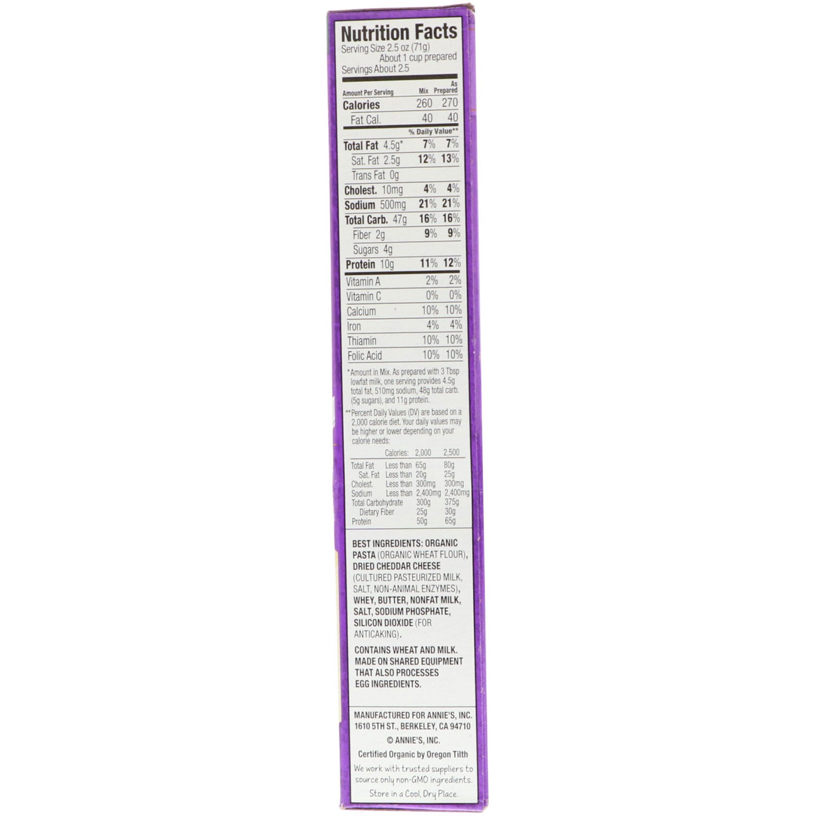 Comprar Annie's Homegrown, Conchas & Cheddar Branco, Macarrão & Queijo, 6 oz (170 g) - Imagem 2