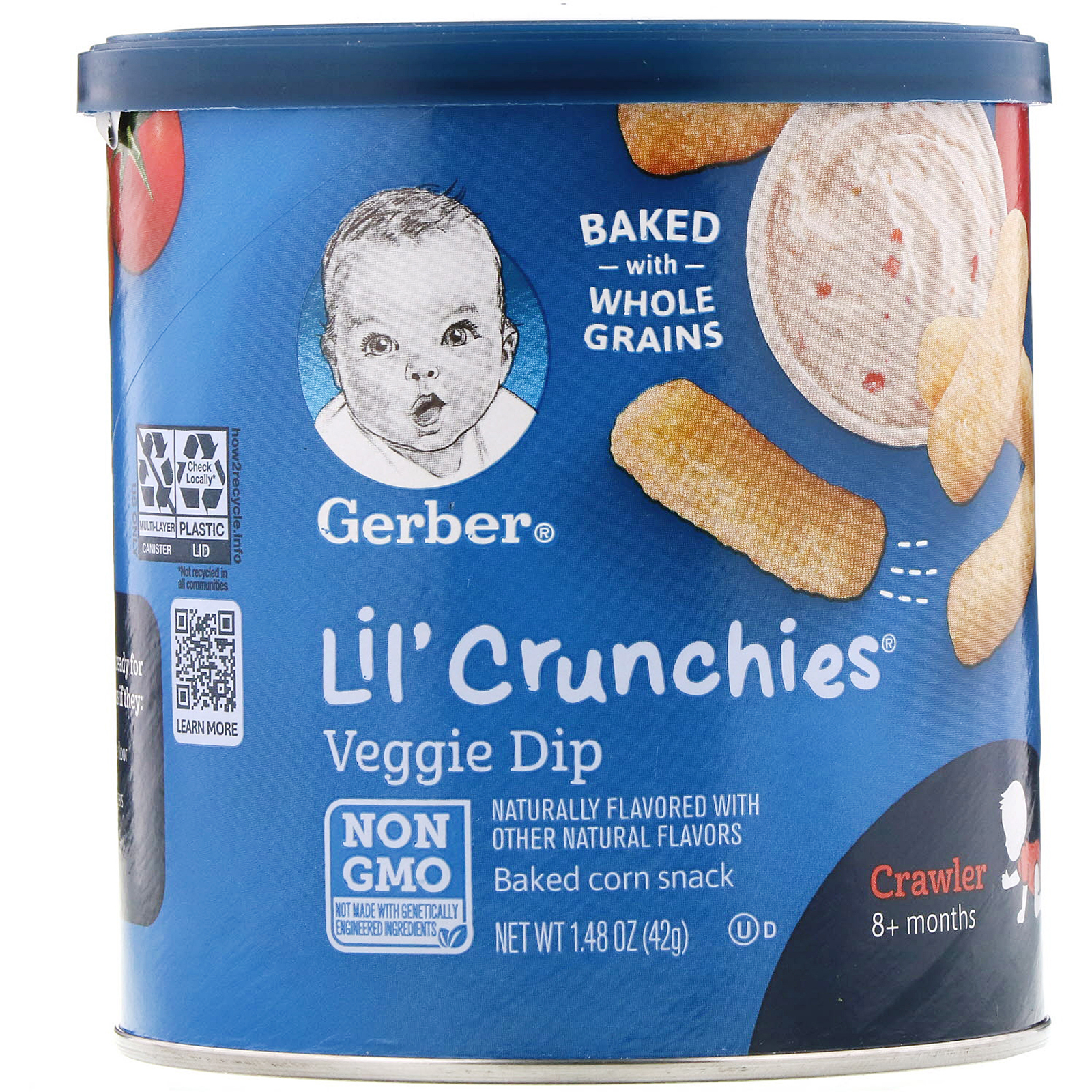 Comprar Gerber, Lil' Crunchies, 8+ Months, Veggie Dip, 1.48 oz (42 g)