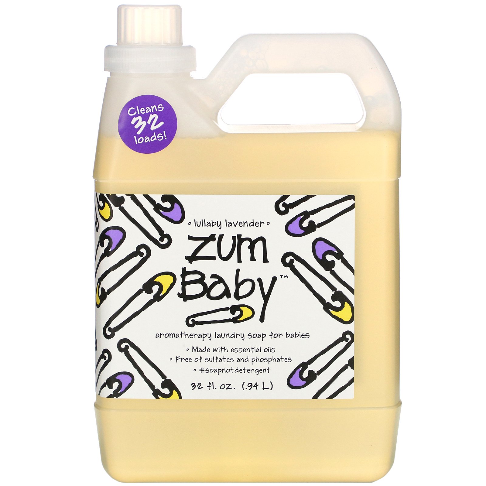 Comprar Indigo Wild, Zum Baby, Aromatherapy Laundry Soap for Babies, Lullaby Lavender, 32 fl oz (.94 L)