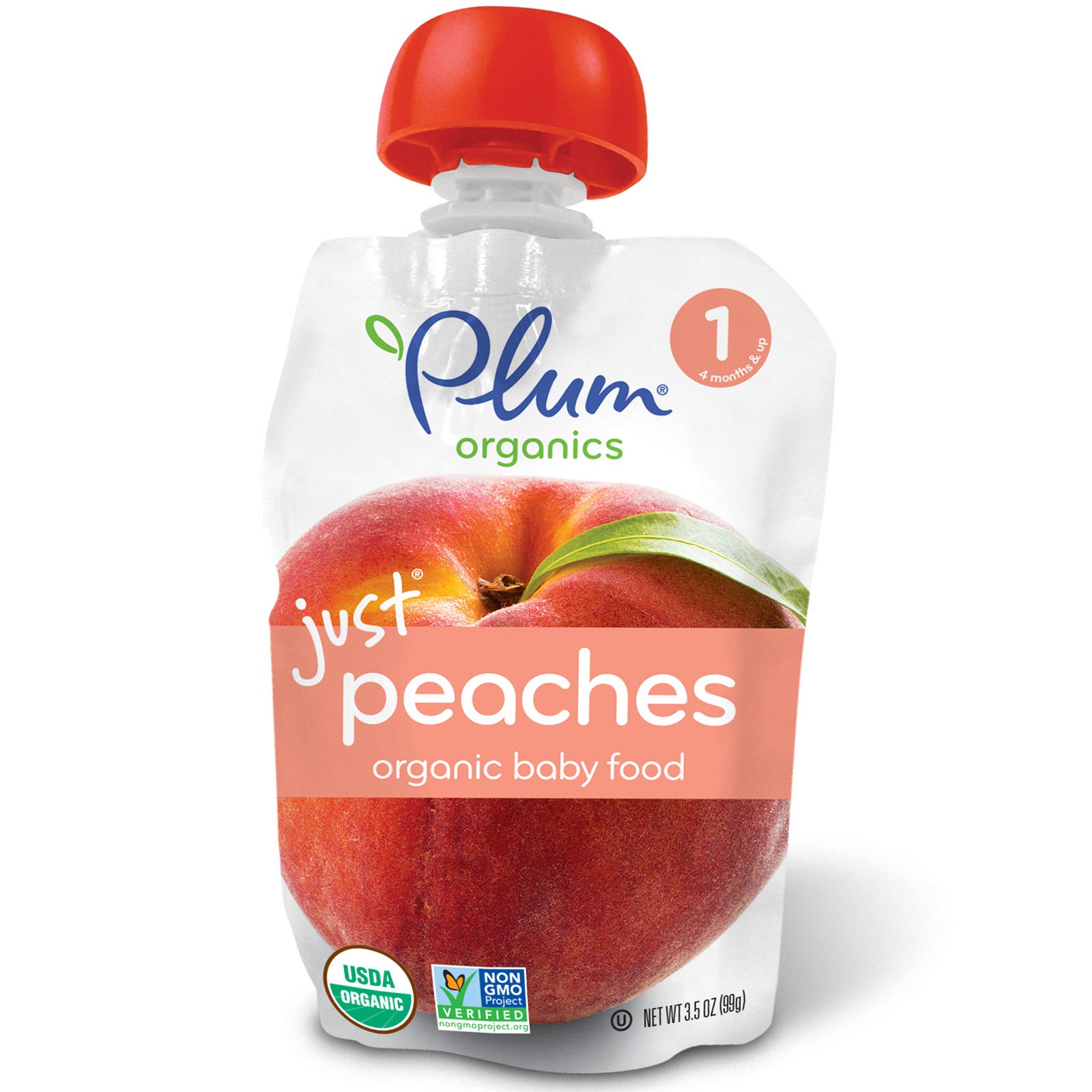 Comprar Plum Organics, Alimento Orgânico para Bebês, Estágio 1, Simplesmente Pêssego, 99 g