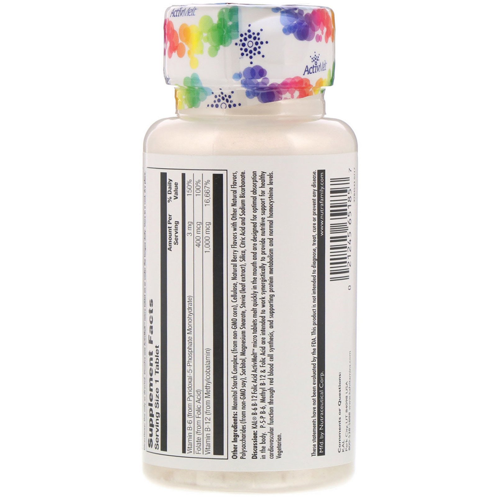 Comprar KAL, B6, B12, Ácido Fólico, Frutas Vermelhas, 60 Micro comprimidos - Imagem 2