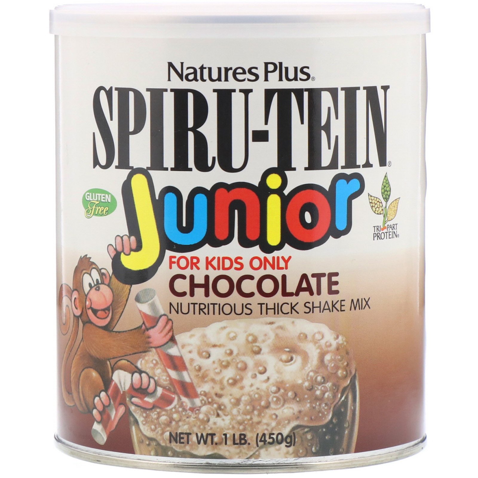 Comprar Nature's Plus, Spiru-Tein Junior, Nutritious Thick Shake Mix, Chocolate, 1 lb (450 g)