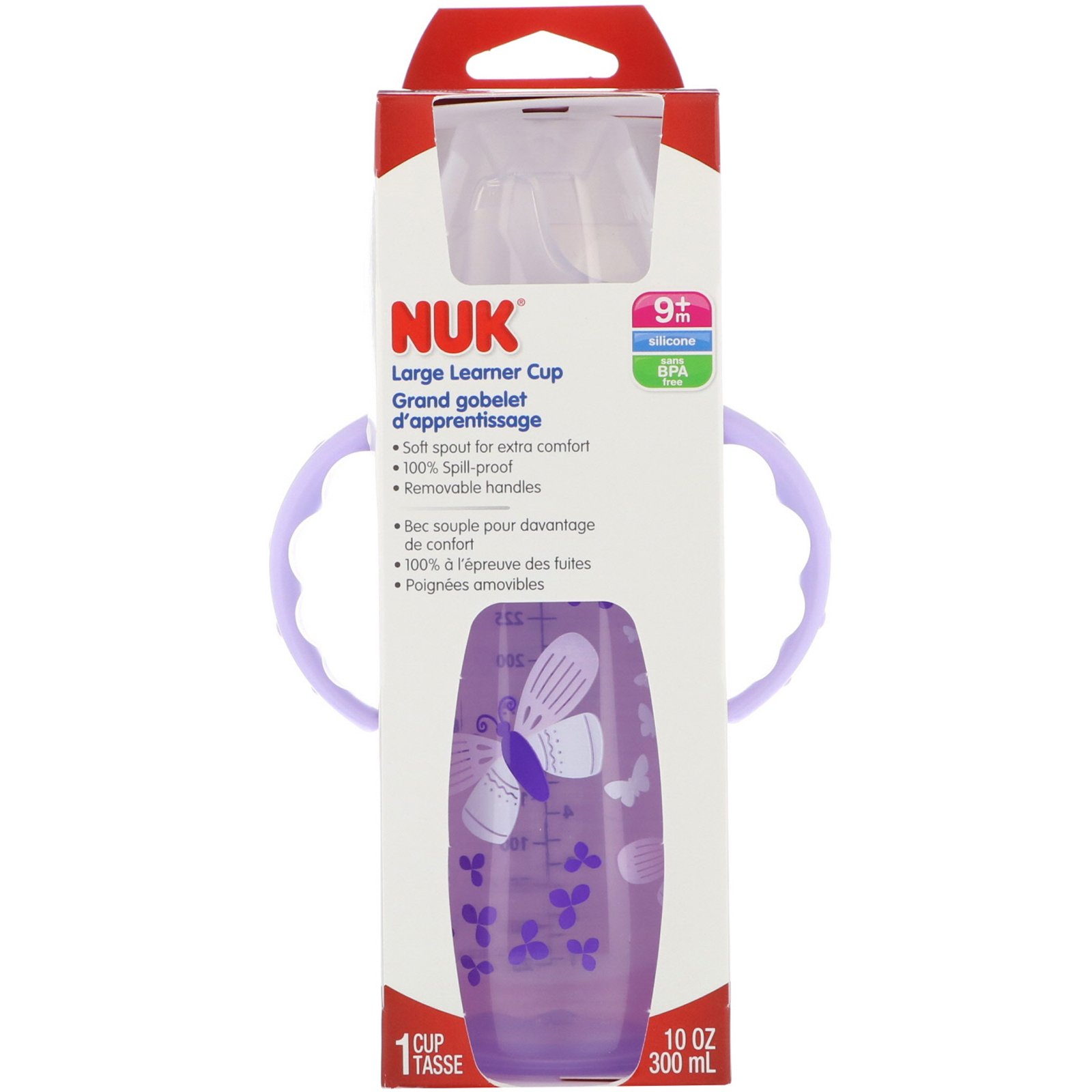 Comprar NUK, Large Learner Cup, 9+ Months, Girl, 1 Cup, 10 oz (300 ml) - Imagem 2