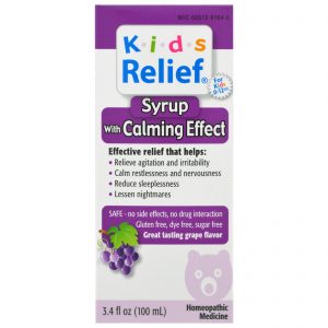 Comprar Homeolab USA, Alívio para Crianças, Xarope com Efeito Calmante, Sabor Uva, 3.4 oz (100 ml)