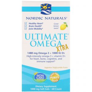Comprar Nordic Naturals, Ultimate Omega Xtra, Limão, 1.000 mg, 60 Gels Macios