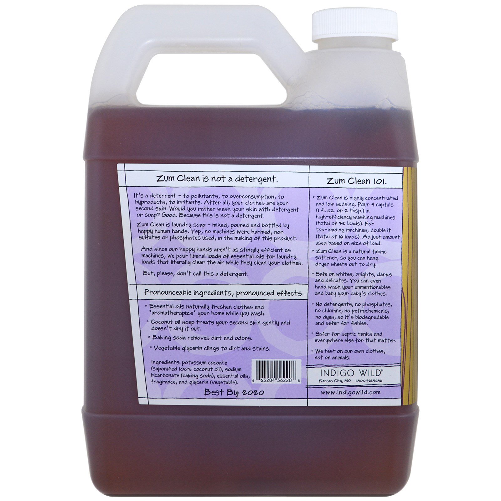Comprar Indigo Wild, Zum Clean, Sabão em Pó de Aromaterapia, Incenso e Mirra, 0,94 l (32 fl oz) - Imagem 2