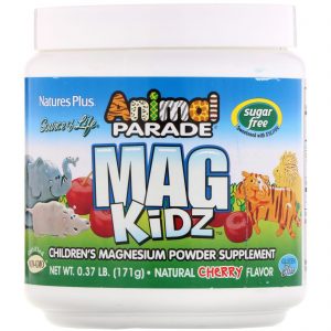 Comprar Nature's Plus, Desfile de Animais, Mag Kidz, Magnésio para Crianças, Sabor Natural de Cereja, 171 g (0,37 lb)