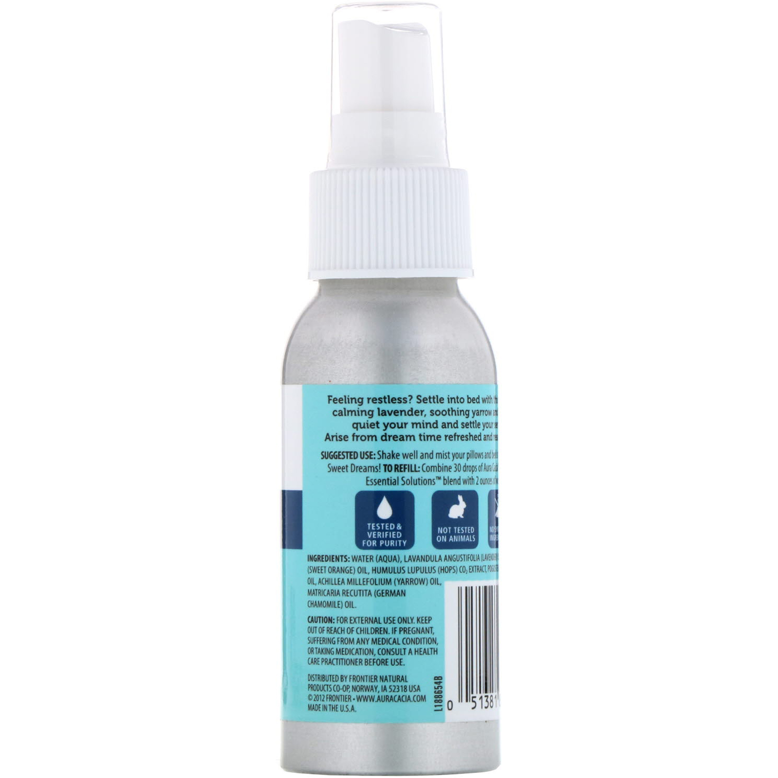 Comprar Aura Cacia, Poção do Travesseiro, Spray Essential Solutions, 2 fl oz (59 ml) - Imagem 2