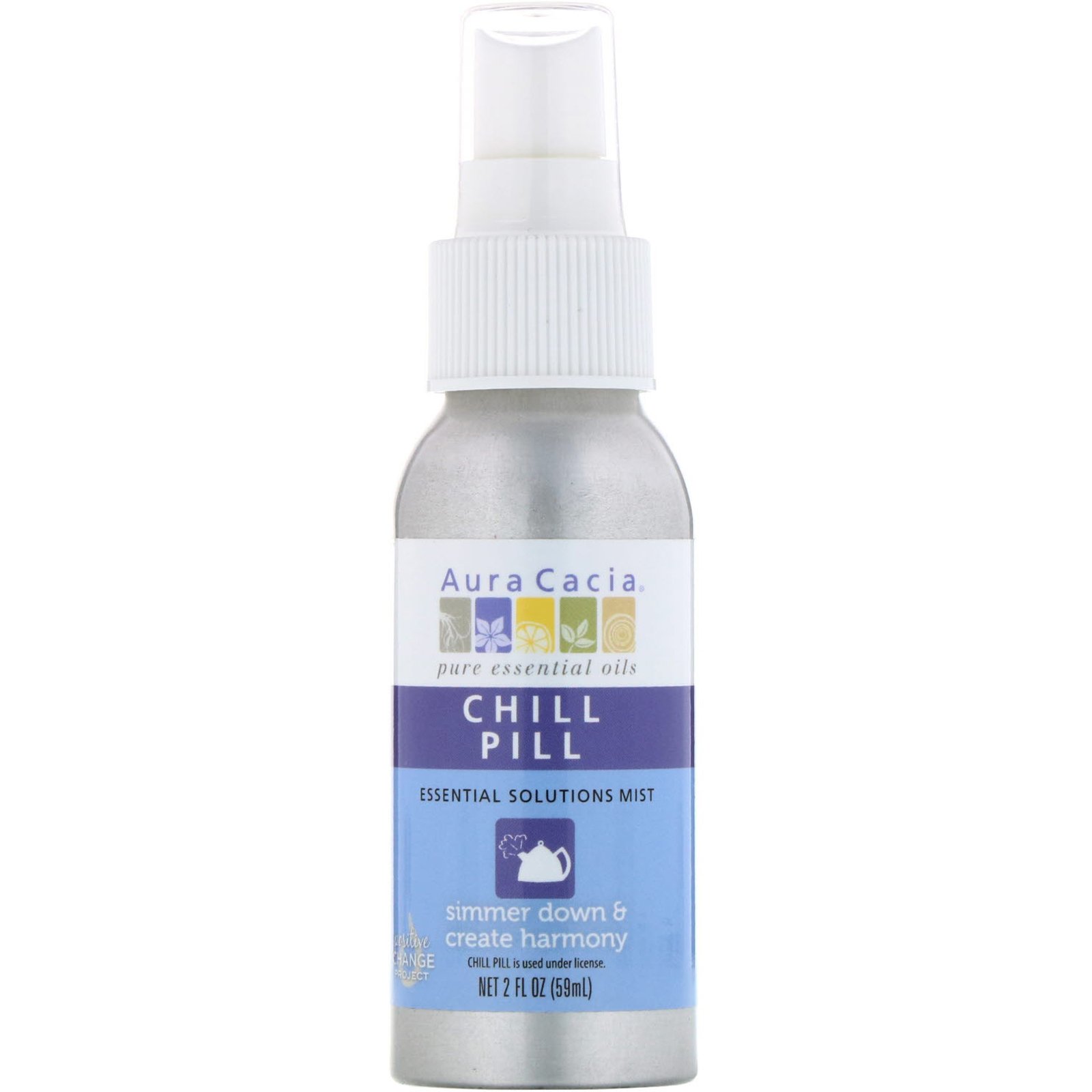 Comprar Aura Cacia, Chill Pill, Bruma de Soluções Essenciais, 2 fl oz (59 ml)