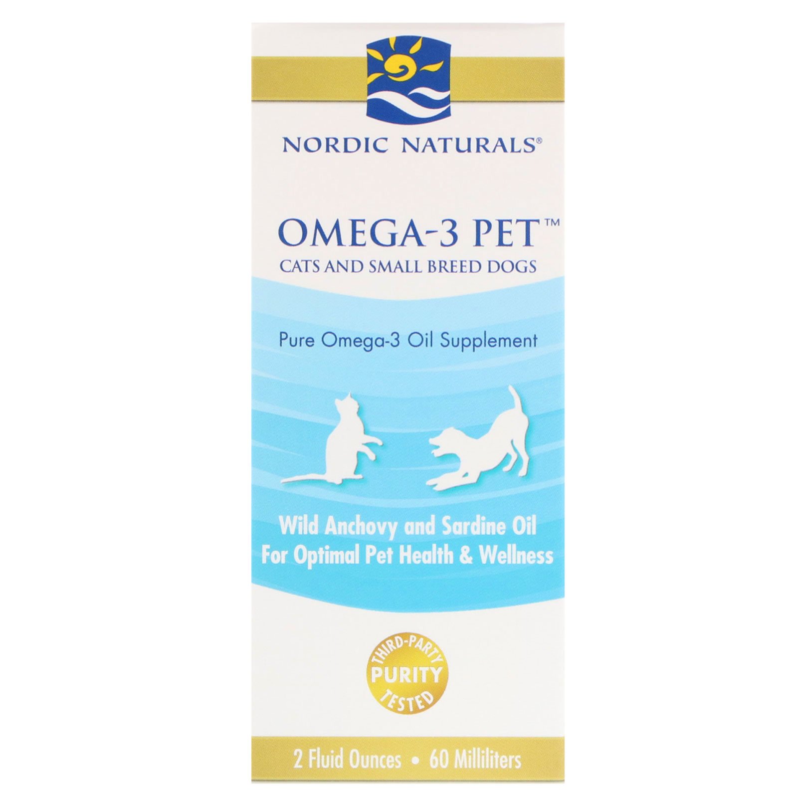 Comprar Nordic Naturals, Ômega 3 Bichos de Estimação, para Gatos e Cães de Raças Pequenas, 2 onças fluidas (60 mL)