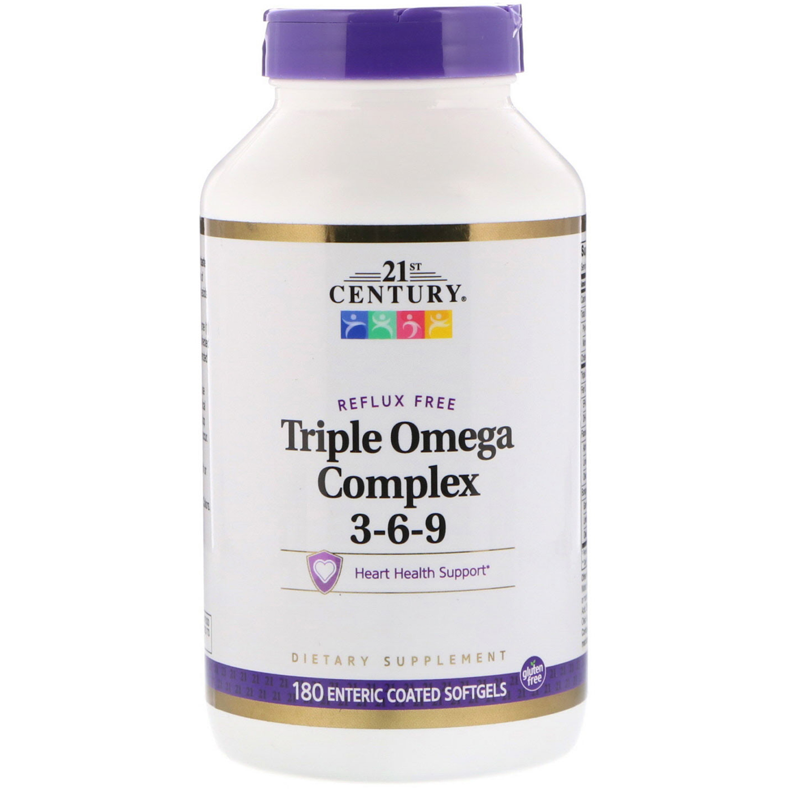 Comprar 21st Century, Complexo de Çomega Tripla 3-6-9, 180 Softgels entérico revestidos