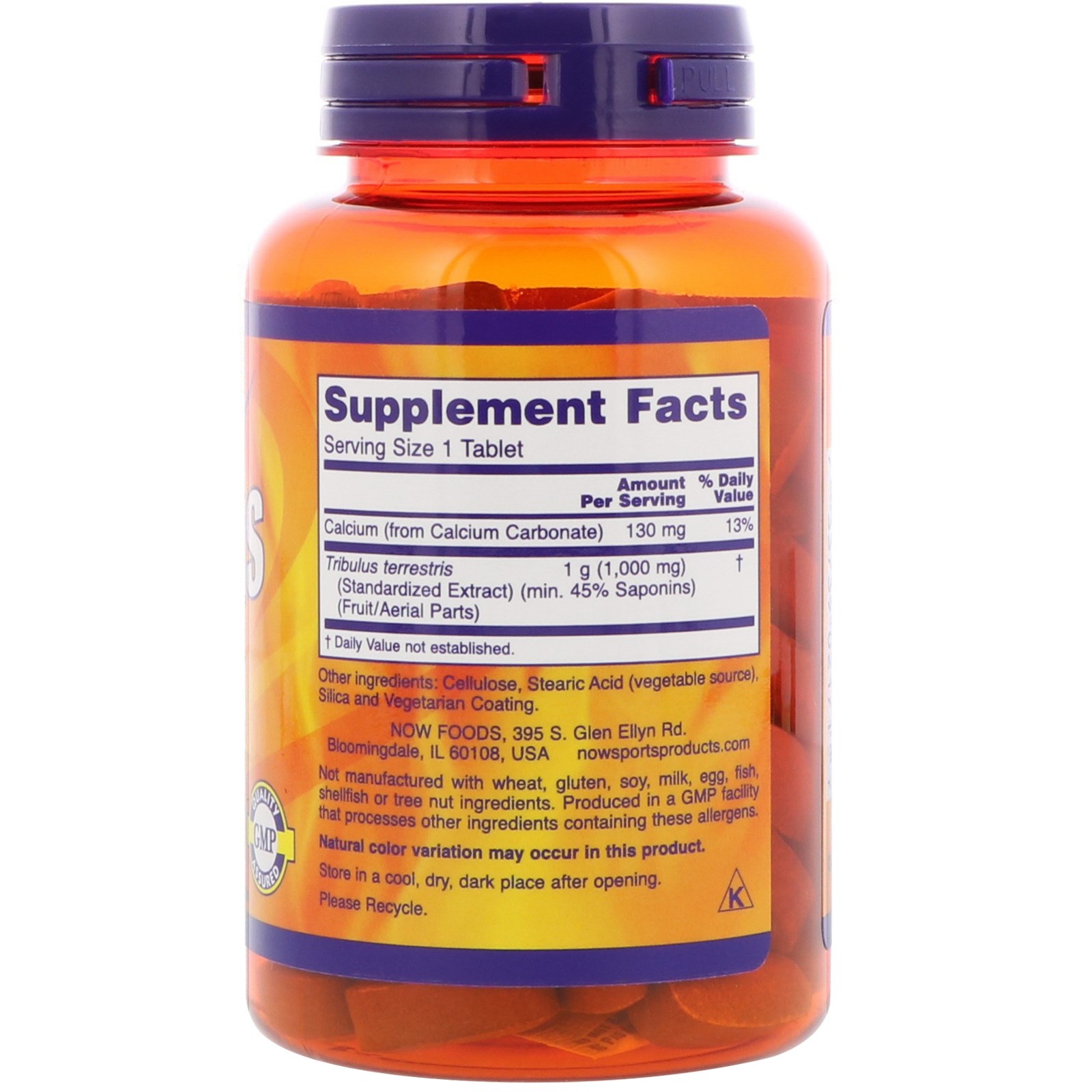 Comprar Now Foods, Esportes, Tribulus, 1.000 mg, 90 Comprimidos - Imagem 2