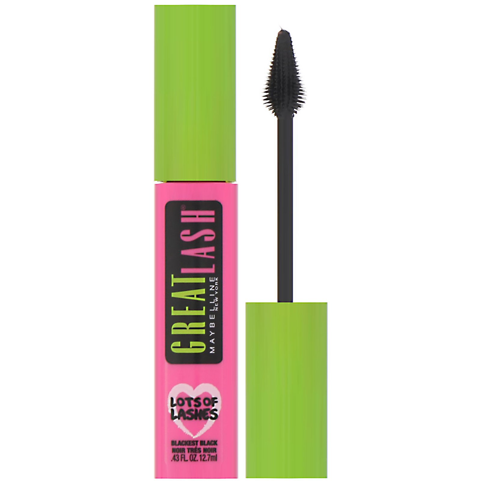Comprar Maybelline, Máscara para cílios, Great Lash, Lots of Lashes Mascara, Blackest Black, 12,7 ml