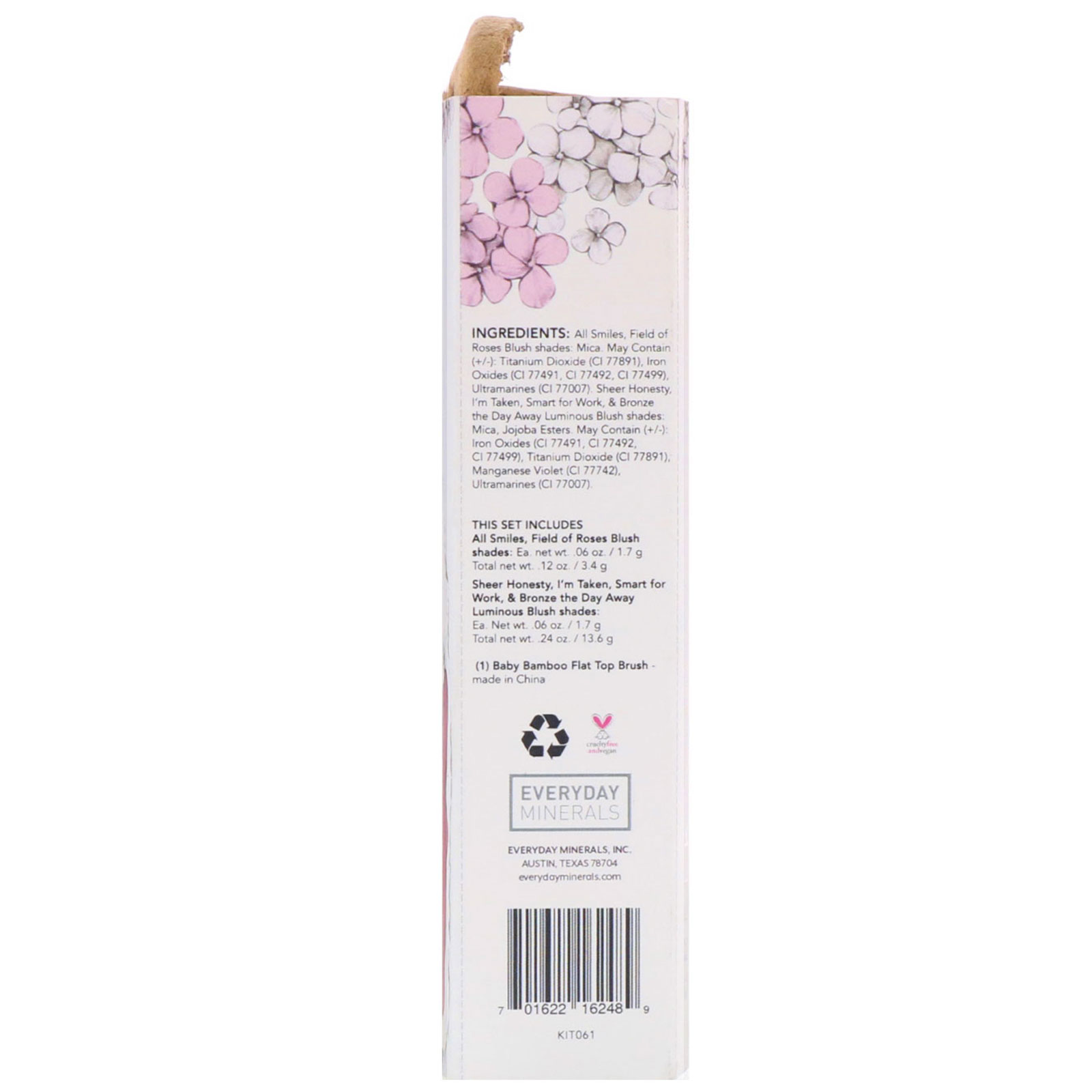 Comprar Everyday Minerals, Bochecha e Bochecha, Paleta de Blush e Realçador, Kit de 7 Itens - Imagem 3