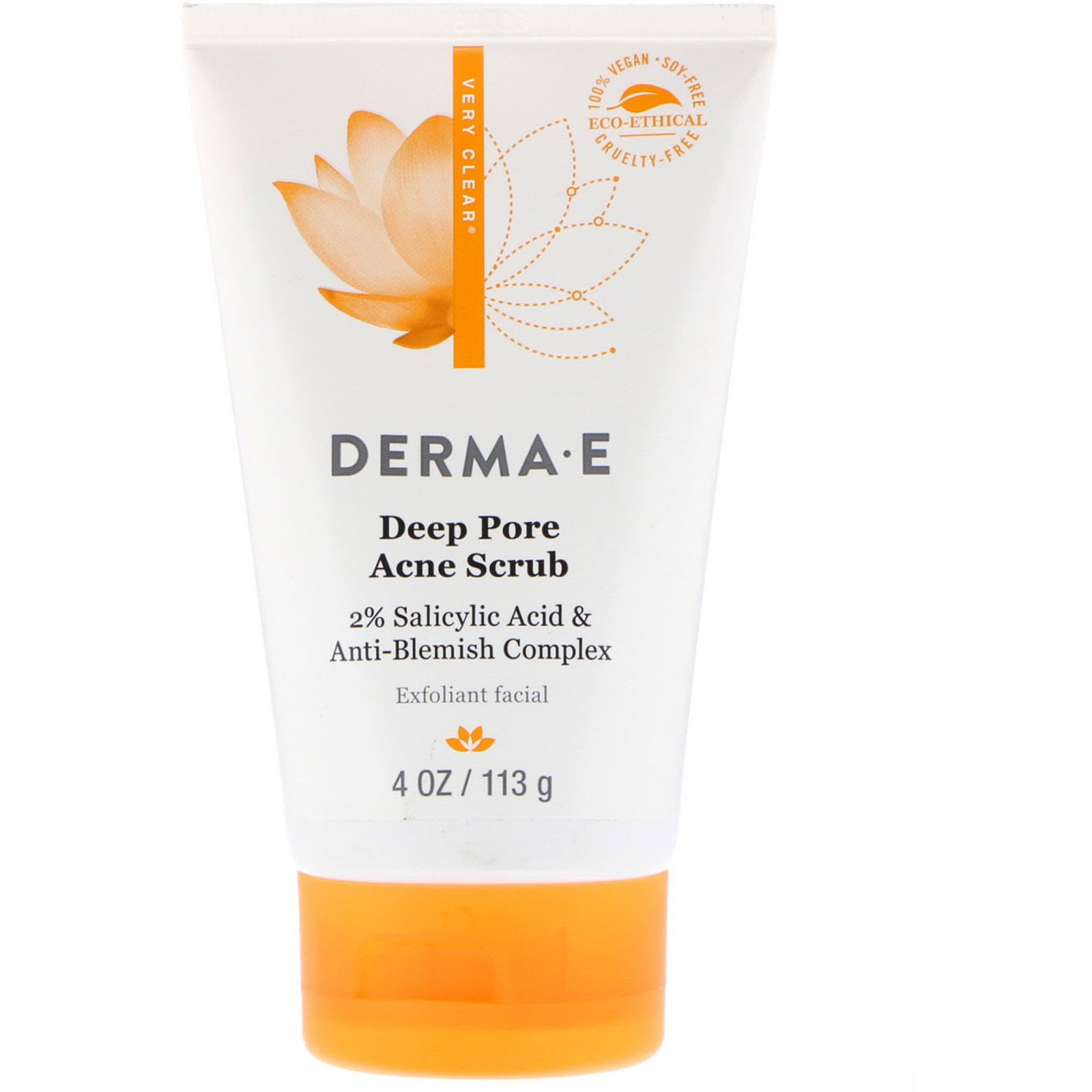 Comprar Derma E, Esfoliante Antiacne para Poros Profundos, 2% de Ácido Salicílico e Complexo Antimanchas, 113 g (4 oz)
