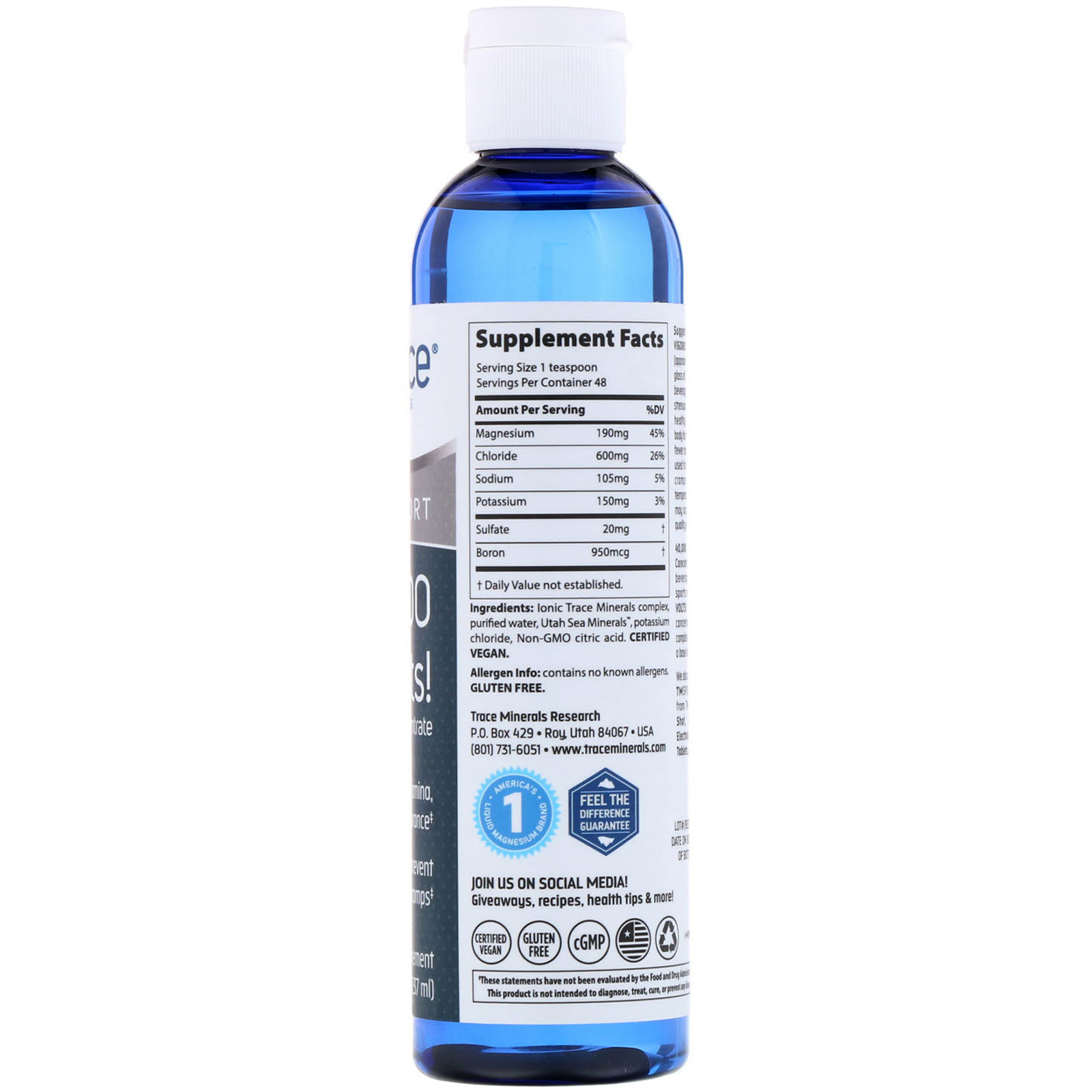 Comprar Trace Minerals Research, TM Sport, 40.000 Volts!, Electrolyte Concentrate, 237 ml (8 fl oz) - Imagem 2