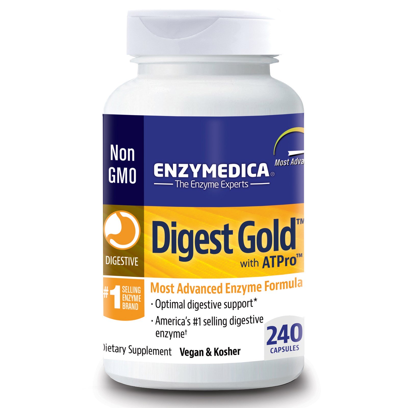 Comprar Enzymedica, Digest Gold com ATPro, 240 cápsulas