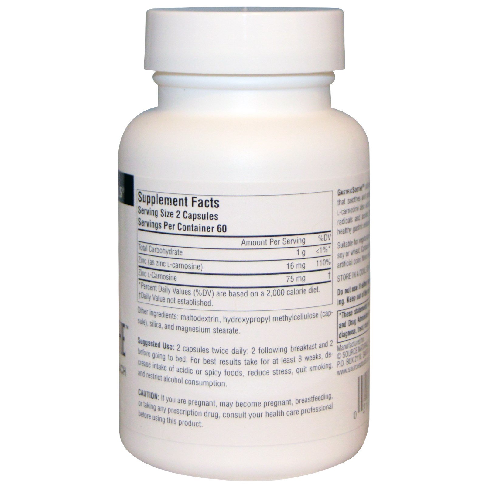 Comprar Source Naturals, GastricSoothe, 37,5 mg, 120 Cápsulas - Imagem 2