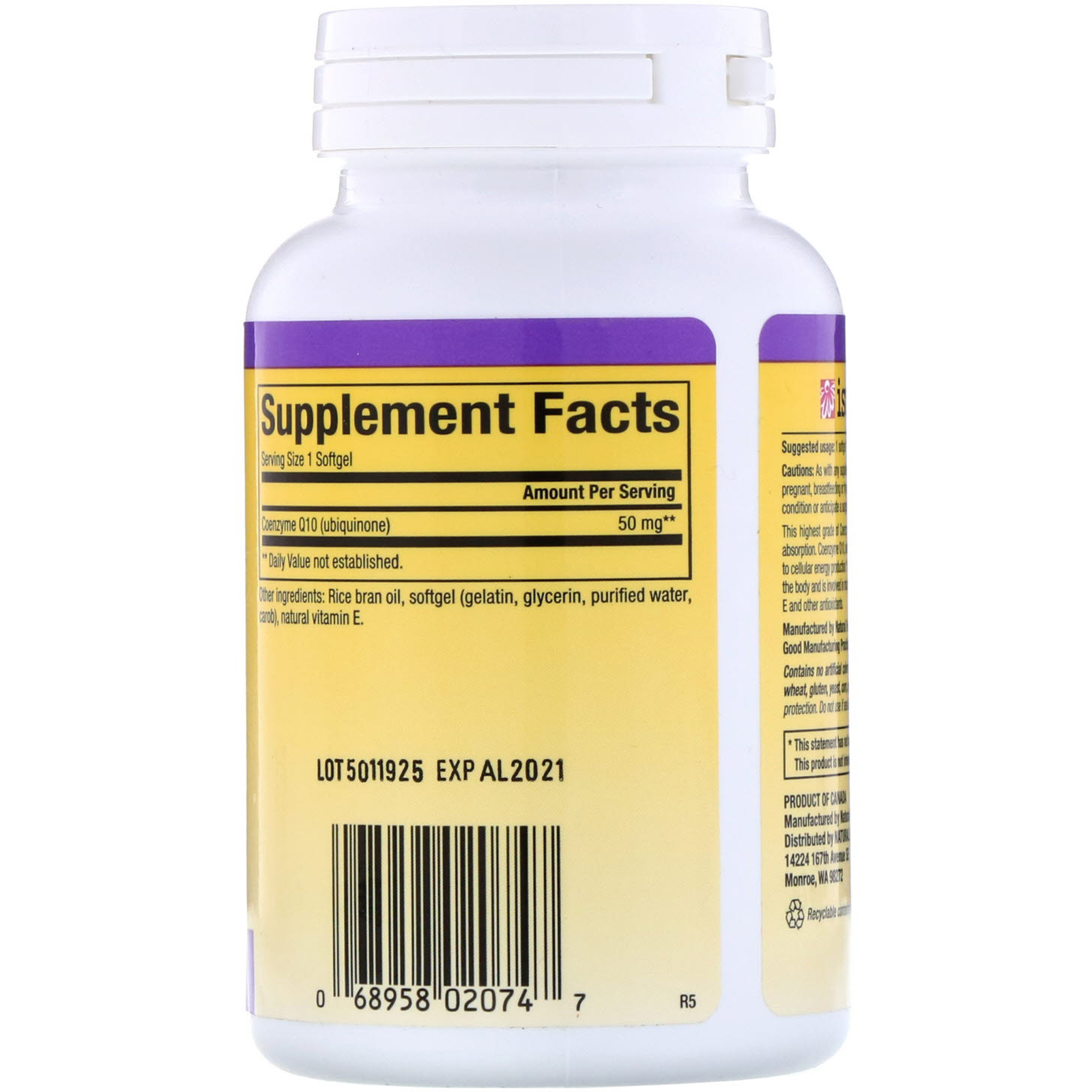 Comprar Natural Factors, Q10 Coenzimático, Absorção ampliada, 50 mg, 120 cápsulas softgel - Imagem 2