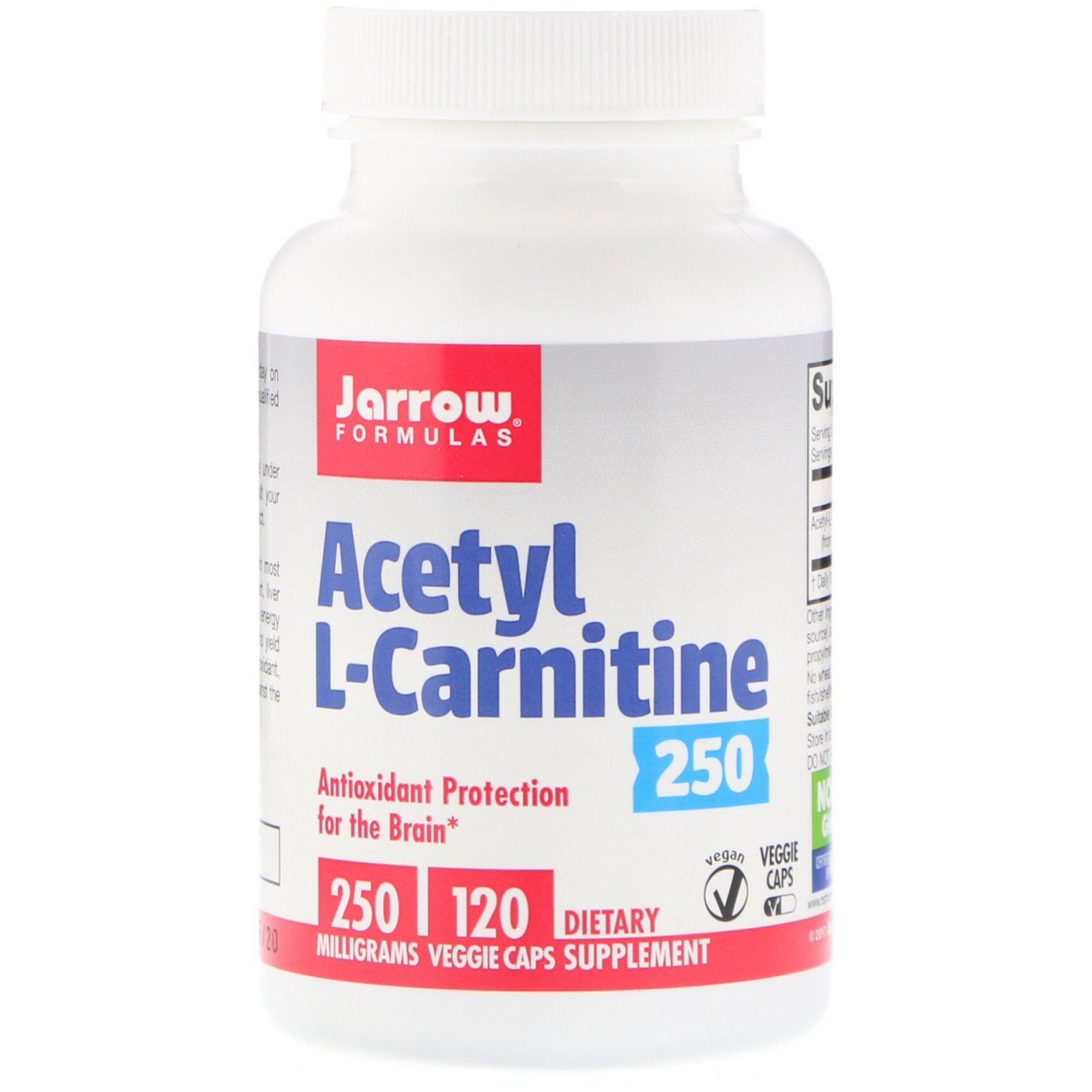 Comprar Jarrow Formulas, Acetyl L-Carnitine, 250 mg, 120 Veggie Caps