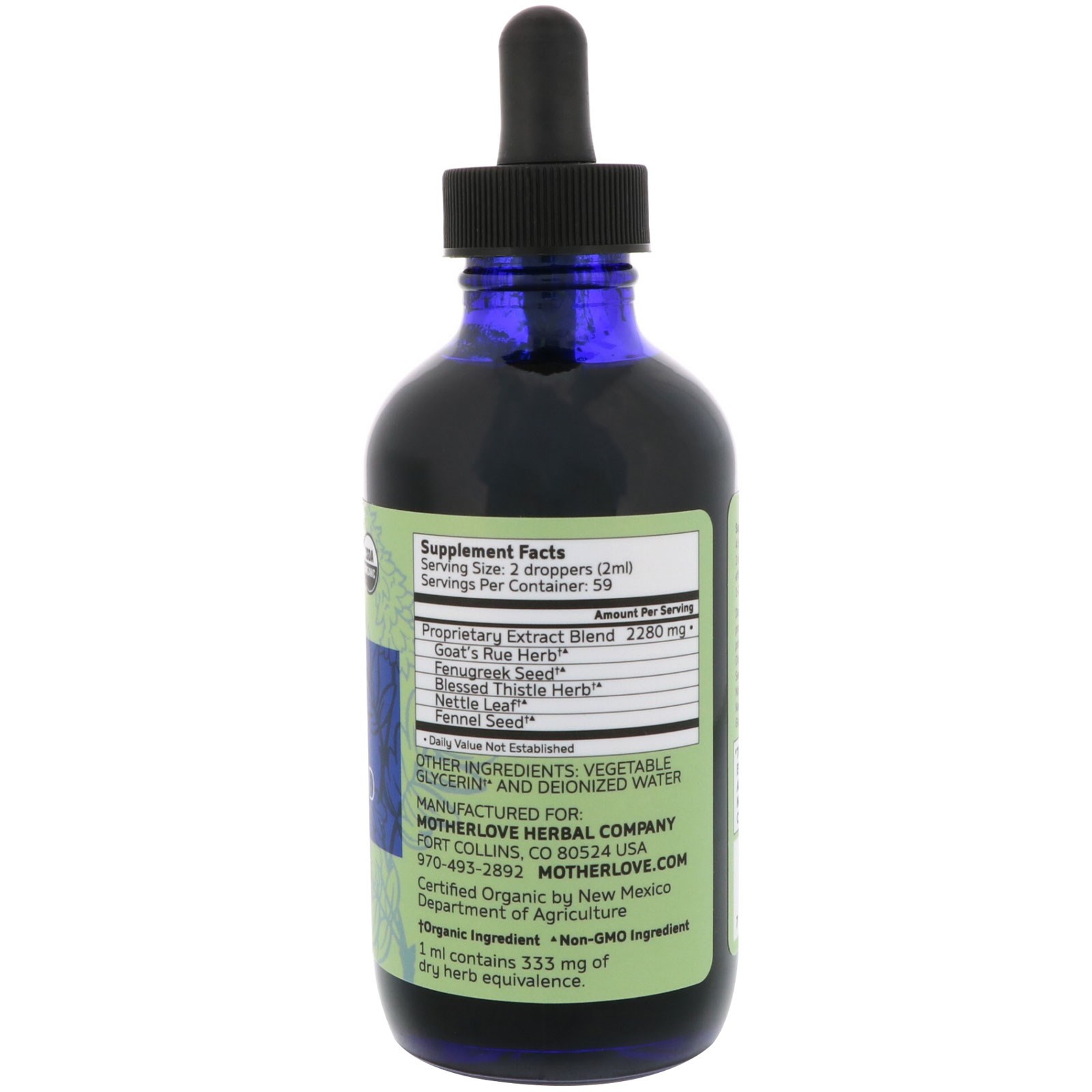 Comprar Motherlove, More Milk Special Blend, Alcohol Free, 4 fl oz (118 ml) - Imagem 2