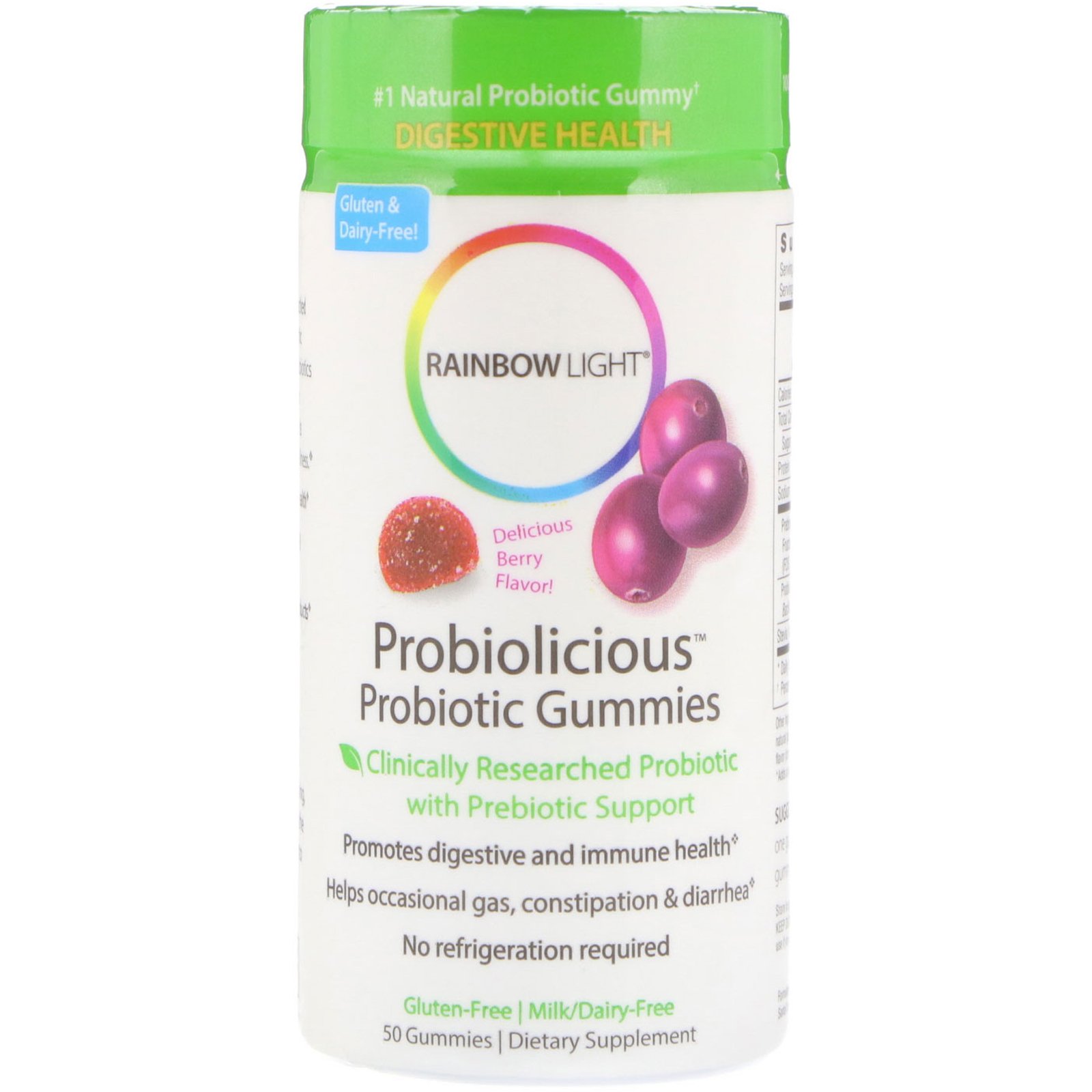 Comprar Rainbow Light, Gummies Probióticos, Sabor Delicioso de Frutas, 50 Gummies