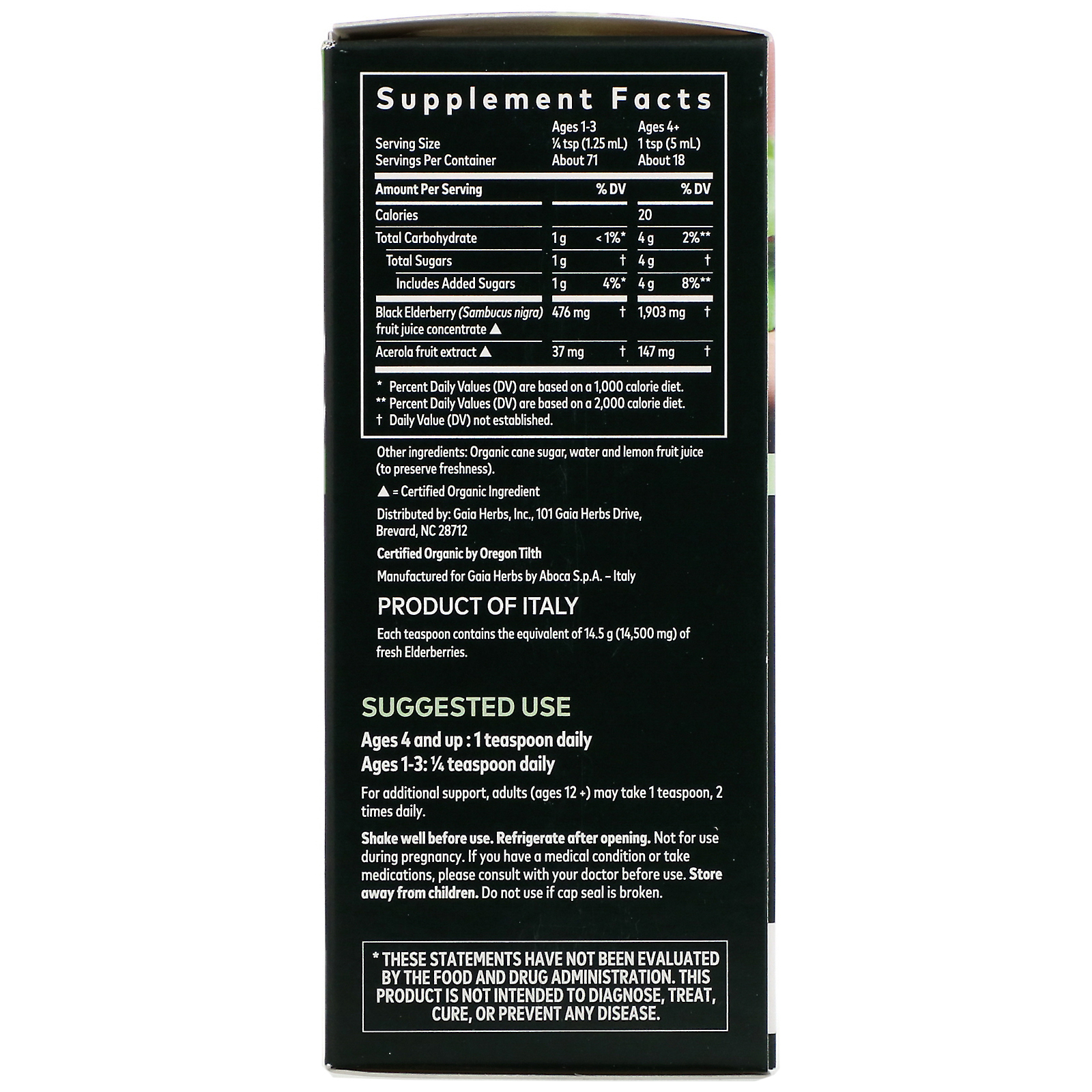 Comprar Gaia Herbs, Xarope de Amora Preta, 89 ml - Imagem 2