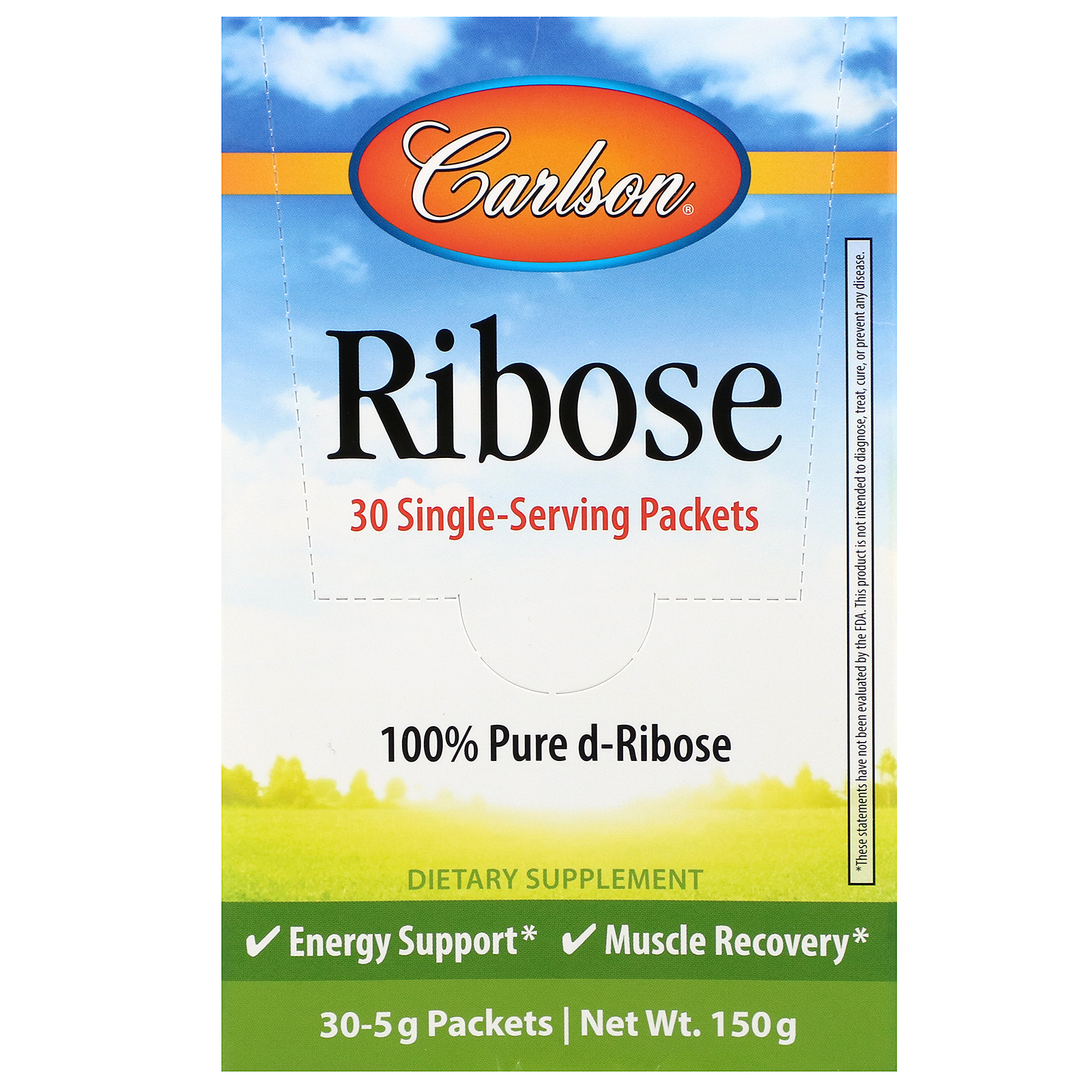 Comprar Carlson Labs, Ribose , 30 Single Serving Packets, 5 g Each