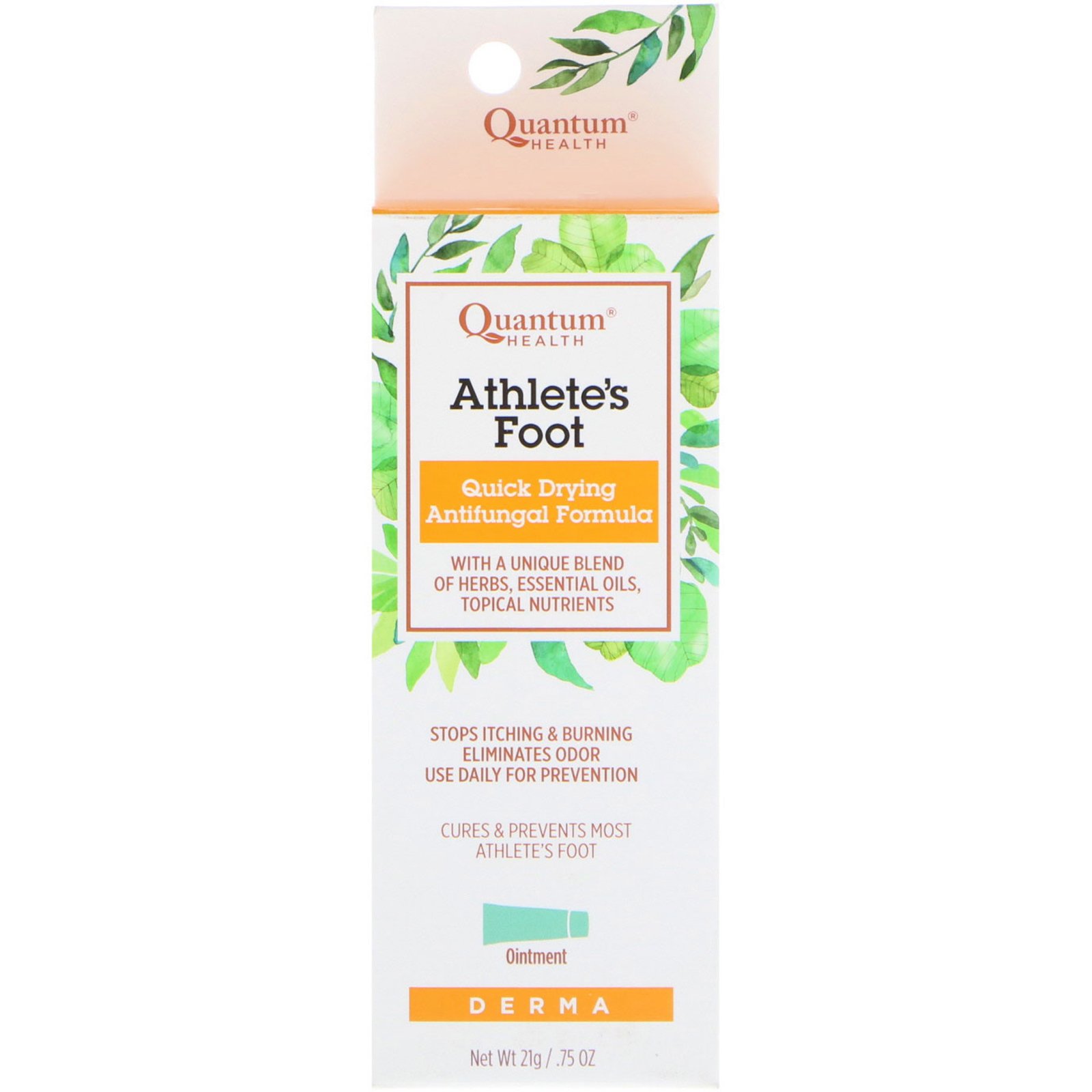 Comprar Quantum Health, Pé de Atleta, Fórmula Antifúngica de Secagem Rápida, 0,75 oz (21 g)